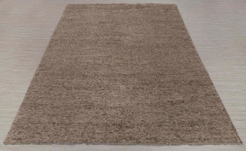 8x10 Rug Natural Wool Solid Handmade Rug #3572 (242x300 Cms.)