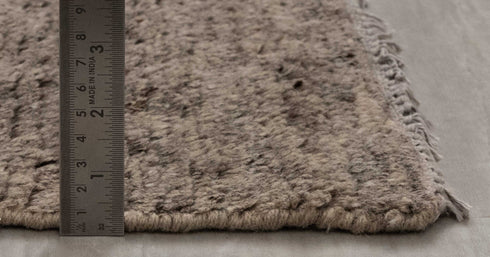 8x10 Rug Natural Wool Solid Handmade Rug #3572 (242x300 Cms.)