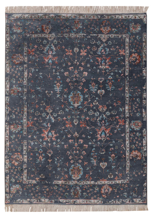 8x10 Grey Modern Transitional Area Wool & Silk Rug Handknotted Rug #5018(242x300 Cms.)
