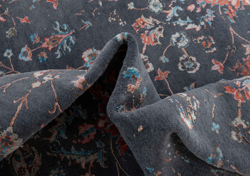 8x10 Grey Modern Transitional Area Wool & Silk Rug Handknotted Rug #5018(242x300 Cms.)