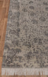 6X9 Rug Floral Design Rug Grey Charcoal Modern Style Handmade Wool Silk Touch Rug #4537(180x275 Cms.)