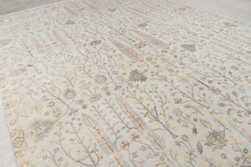 12x15 Large Rug Tree OF Life Modern Garden Design Rug Wool & Silk Rug 61 Free Shipping!!