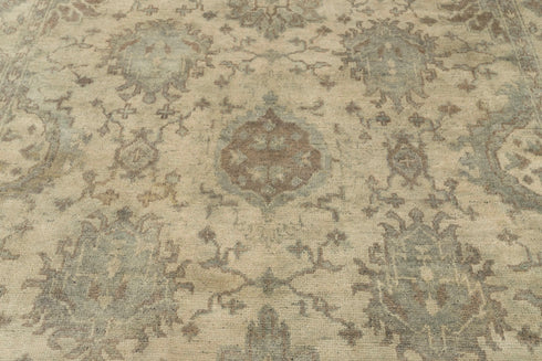 9x12 Modern Oushak Soft Shiny Washed Look Hand Knotted Wool Rug #SE-5(275x365 Cms.)