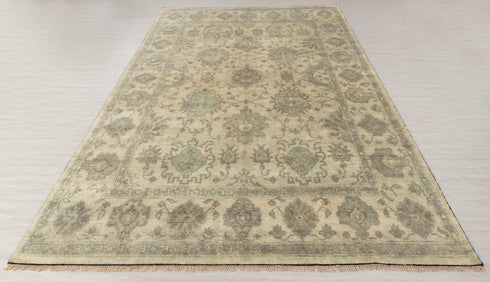 9x12 Modern Oushak Soft Shiny Washed Look Hand Knotted Wool Rug #SE-5(275x365 Cms.)