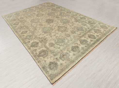 9x12 Modern Oushak Soft Shiny Washed Look Hand Knotted Wool Rug #SE-5(275x365 Cms.)