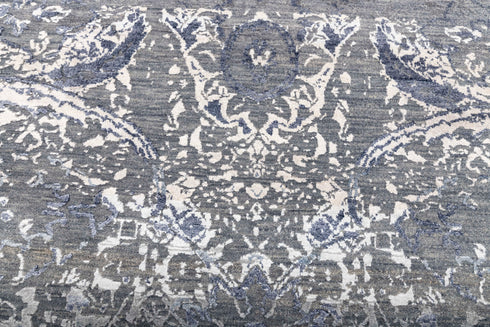 8X10 One Of A Kind Rug, Indian Handknotted Rug, Wool & Silk Free Shipping#1892