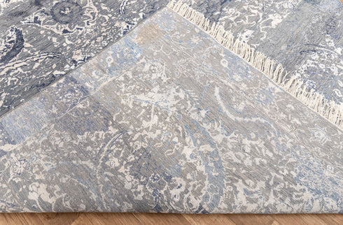 8X10 One Of A Kind Rug, Indian Handknotted Rug, Wool & Silk Free Shipping#1892