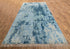 10x14 Abstract Blue Modern Handmade Abstract Wool Area Rug #8037(300x450 cms.)