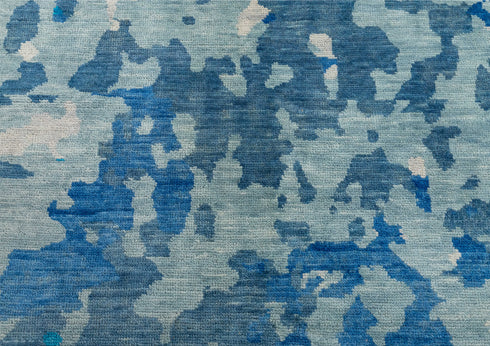 Oversize Modern Rug 12x15 Hand Knotted Abstract 100% Wool Rug, Oversize Hall Rugs#8080