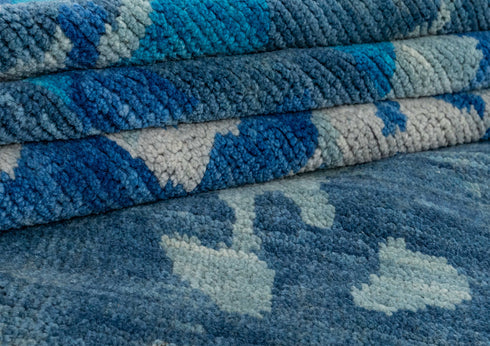 Oversize Modern Rug 12x15 Hand Knotted Abstract 100% Wool Rug, Oversize Hall Rugs#8080