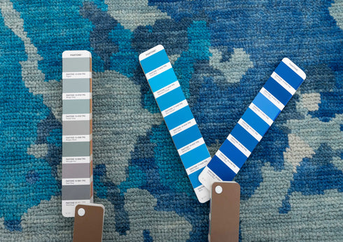 Oversize Modern Rug 12x15 Hand Knotted Abstract 100% Wool Rug, Oversize Hall Rugs#8080