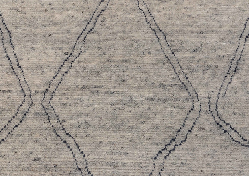 10x14 Large Grey Blue Wool Moroccan Boho Beni Ourain Rug, Berber rug 10x14....No Wool Shedding...#5222