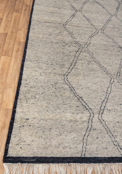 10x14 Large Grey Blue Wool Moroccan Boho Beni Ourain Rug, Berber rug 10x14....No Wool Shedding...#5222