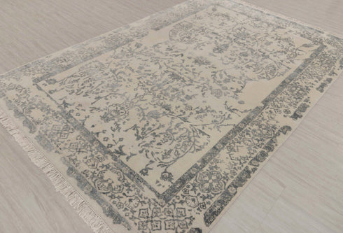 6X9 Rug Modern Style Handmade Wool Silk Touch Rug #7184(180x275 Cms.)