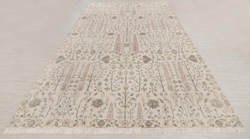 10x14 Tree of Life Garden Design Rug Rug Indian Hand knotted #7242(300x450 cm.)