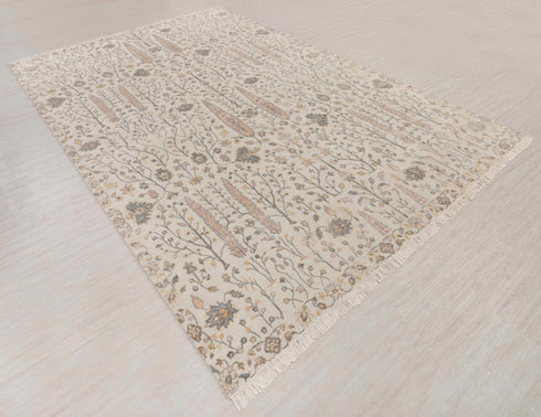 10x14 Tree of Life Garden Design Rug Rug Indian Hand knotted #7242(300x450 cm.)