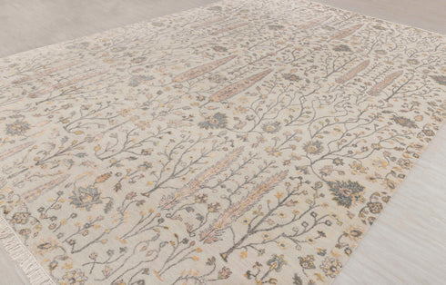 10x14 Tree of Life Garden Design Rug Rug Indian Hand knotted #7242(300x450 cm.)