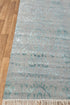 12x15 Area Rug Handmade Transitional Wool Silk Silver Aqua Blue #3421(366x457 Cms.)