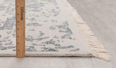 8x10 Grey Black Classic Handmade Rug, Modern Area Wool & Silk Rug #7207(242x300 Cms.)