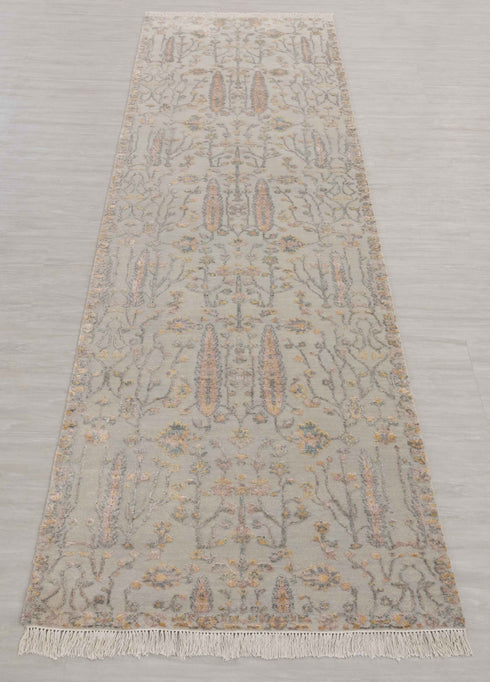 3x10 Ft. Transitional Tree of Life Rug Runner Rug, Contemporary Rug, Rug, Wool & Silk Rug #7284-A