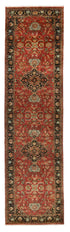 2.7x10 Stairs Rug Red Navy Retro High Quality Vintage Finish Hand Knotted Wool Rug, Rug-5831
