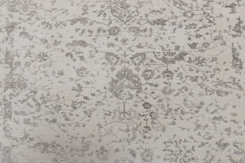 6X9 Grey Charcoal Rug Modern Style Handmade Wool Silk Touch Rug # 553(180x275 Cms.)