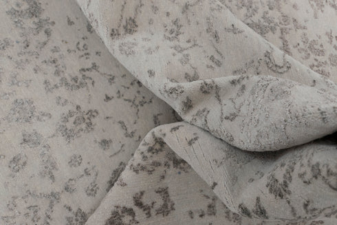 6X9 Grey Charcoal Rug Modern Style Handmade Wool Silk Touch Rug # 553(180x275 Cms.)