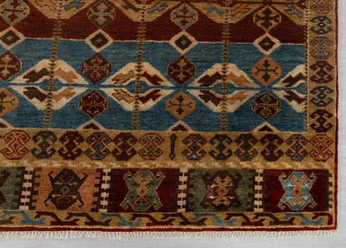 9x12 Red Southwest Style Modern Tribal Design Rug Handmade 100% WOOL Rug # Se-44