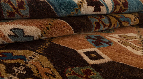 9x12 Red Southwest Style Modern Tribal Design Rug Handmade 100% WOOL Rug # Se-44