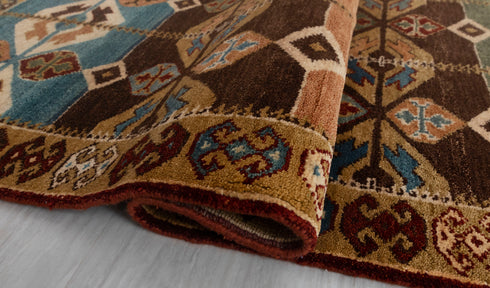 9x12 Red Southwest Style Modern Tribal Design Rug Handmade 100% WOOL Rug # Se-44