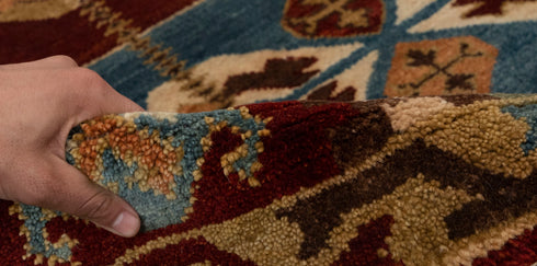 9x12 Red Southwest Style Modern Tribal Design Rug Handmade 100% WOOL Rug # Se-44