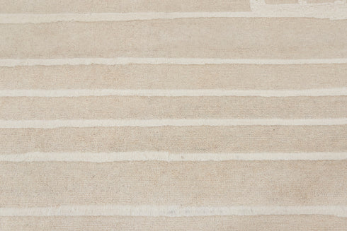 8x11 Cream White Geometric Moroccan Boho Design Rug 100% WOOL Rug Beni Ourain Berber Hand Knotted Se-36