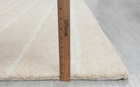 8x11 Cream White Geometric Moroccan Boho Design Rug 100% WOOL Rug Beni Ourain Berber Hand Knotted Se-36