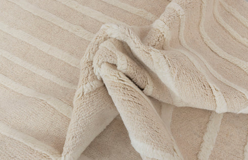 8x11 Cream White Geometric Moroccan Boho Design Rug 100% WOOL Rug Beni Ourain Berber Hand Knotted Se-36