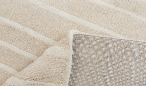 8x11 Cream White Geometric Moroccan Boho Design Rug 100% WOOL Rug Beni Ourain Berber Hand Knotted Se-36