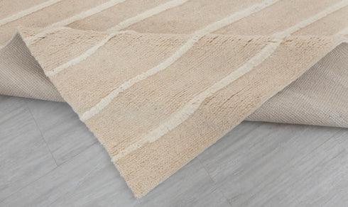 8x11 Cream White Geometric Moroccan Boho Design Rug 100% WOOL Rug Beni Ourain Berber Hand Knotted Se-36