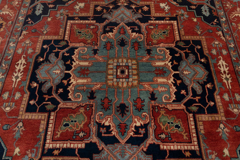 9x12 Classic Persian Serapi Mahal Red Navy Hand Knotted 100% Wool Rug, Rug-Se-40 Free Shipping!!