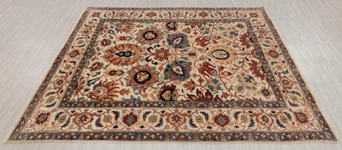 5x7 Beige Classic Sickle Kerman High Quality Handmade Wool Rug #112 JP-1 (150x200 Cms.)