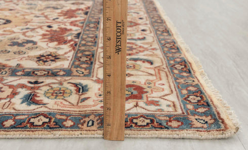 5x7 Beige Classic Sickle Kerman High Quality Handmade Wool Rug #112 JP-1 (150x200 Cms.)