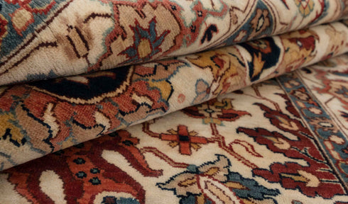 5x7 Beige Classic Sickle Kerman High Quality Handmade Wool Rug #112 JP-1 (150x200 Cms.)