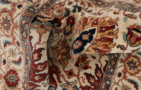 5x7 Beige Classic Sickle Kerman High Quality Handmade Wool Rug #112 JP-1 (150x200 Cms.)