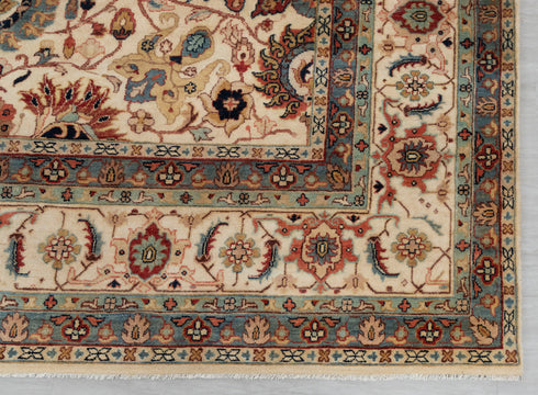 8x10 Cream Hadji Jalili Classic  Rug Retro High Quality Density Hand Knotted Wool.....Red Rug..123