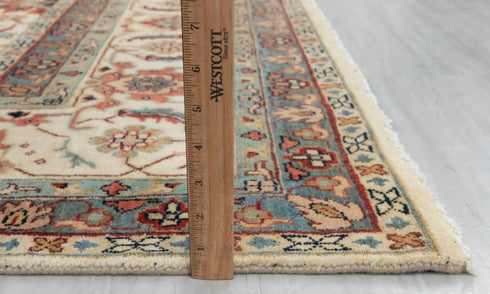 8x10 Cream Hadji Jalili Classic  Rug Retro High Quality Density Hand Knotted Wool.....Red Rug..123