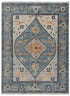 Blue Colorful Modern Living Rug  Oushak Turkish Design Hand Knotted Hand Spun Wool Rug #SE-110