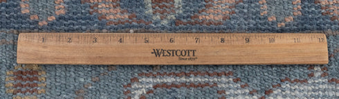 Blue Colorful Modern Living Rug  Oushak Turkish Design Hand Knotted Hand Spun Wool Rug #SE-110