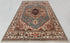 9x12 Blue Cream Serapi Heriz Classic Persian Hand Knotted 100% Wool Rug, Rug-Se-31