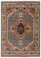 9x12 Blue Cream Serapi Heriz Classic Persian Hand Knotted 100% Wool Rug, Rug-Se-31