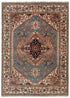 9x12 Blue Cream Serapi Heriz Classic Persian Hand Knotted 100% Wool Rug, Rug-Se-31