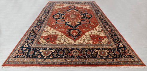 12x15 Blue Red Large Serapi Classic Persian high Quality Rug Hand Knotted 100% Wool Rug, Rug- Ps-15