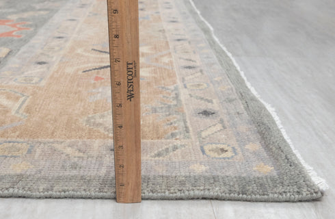 10x14 Large Grey Wool Turkish Style Oushak Style Rug 100% Handknotted Wool Rug ...#2278